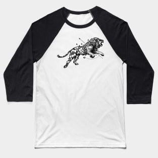 Geometerical Lion - Tattoo Design Baseball T-Shirt